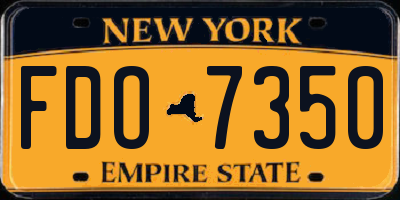 NY license plate FDO7350