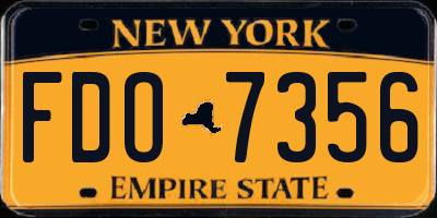 NY license plate FDO7356