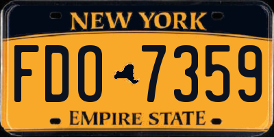 NY license plate FDO7359