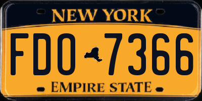 NY license plate FDO7366