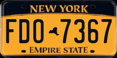NY license plate FDO7367