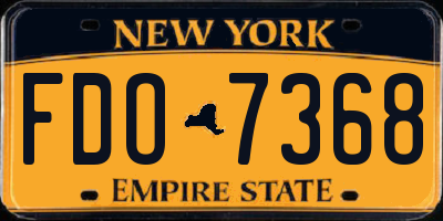 NY license plate FDO7368
