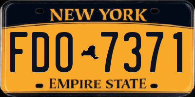 NY license plate FDO7371