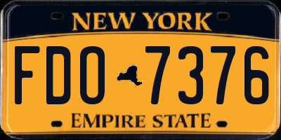 NY license plate FDO7376