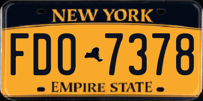 NY license plate FDO7378