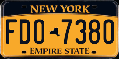 NY license plate FDO7380
