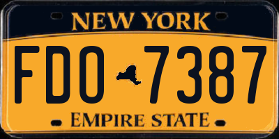 NY license plate FDO7387