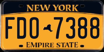 NY license plate FDO7388