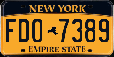 NY license plate FDO7389