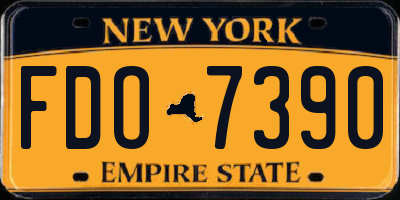 NY license plate FDO7390
