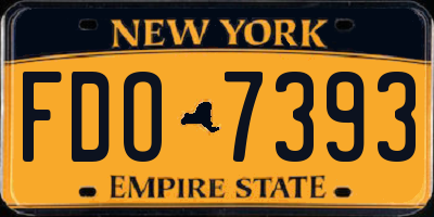 NY license plate FDO7393