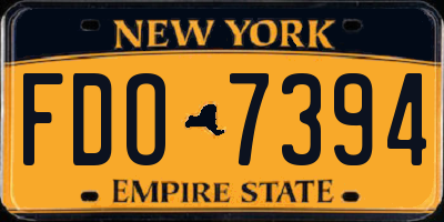 NY license plate FDO7394