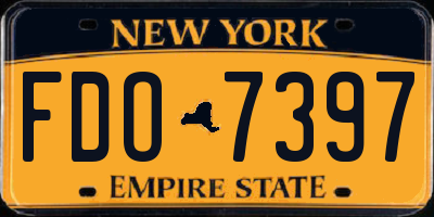 NY license plate FDO7397