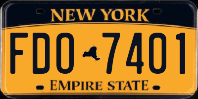 NY license plate FDO7401
