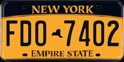 NY license plate FDO7402