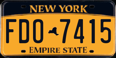 NY license plate FDO7415