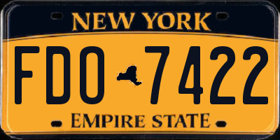 NY license plate FDO7422
