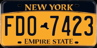 NY license plate FDO7423