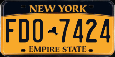 NY license plate FDO7424