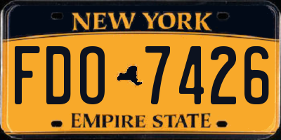 NY license plate FDO7426