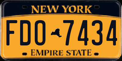 NY license plate FDO7434