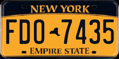NY license plate FDO7435