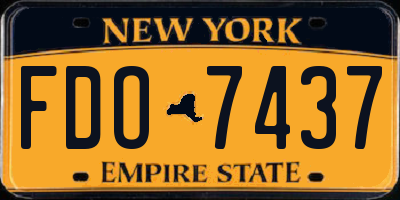 NY license plate FDO7437