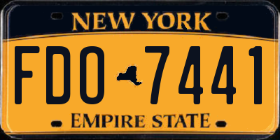 NY license plate FDO7441