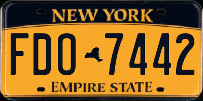 NY license plate FDO7442