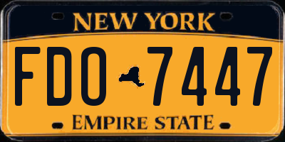 NY license plate FDO7447
