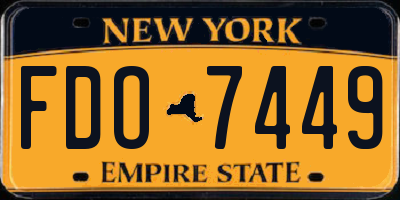 NY license plate FDO7449