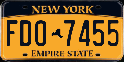 NY license plate FDO7455