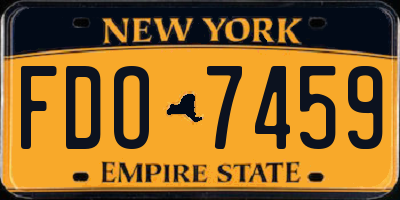 NY license plate FDO7459