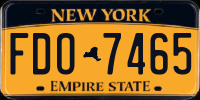 NY license plate FDO7465