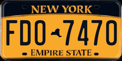 NY license plate FDO7470