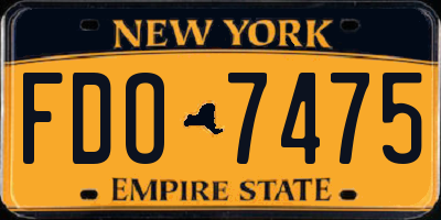 NY license plate FDO7475
