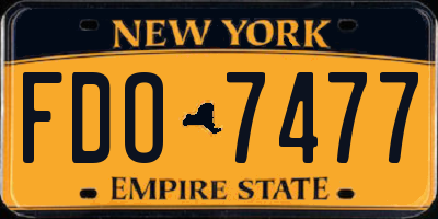 NY license plate FDO7477