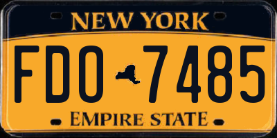 NY license plate FDO7485