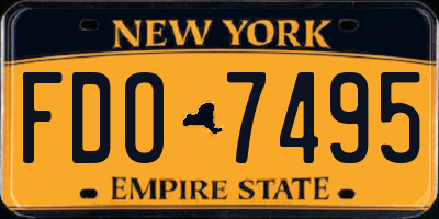 NY license plate FDO7495