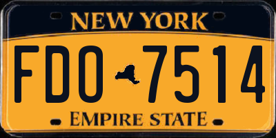 NY license plate FDO7514