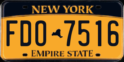 NY license plate FDO7516