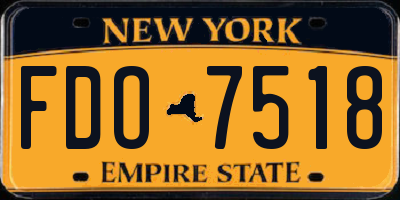 NY license plate FDO7518