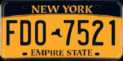 NY license plate FDO7521