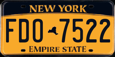 NY license plate FDO7522