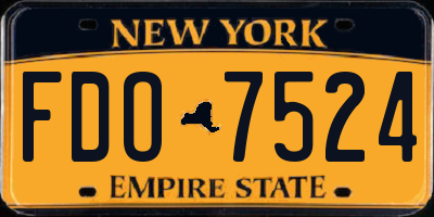 NY license plate FDO7524