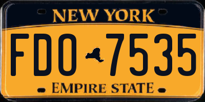 NY license plate FDO7535