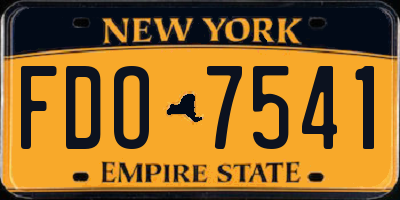 NY license plate FDO7541