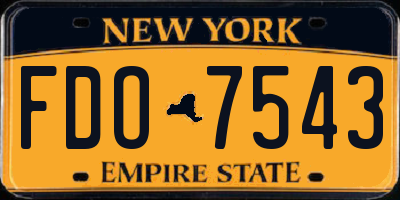 NY license plate FDO7543