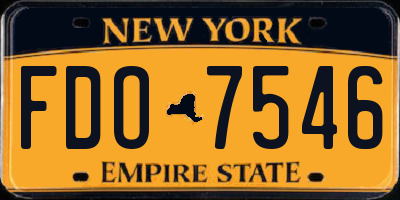 NY license plate FDO7546