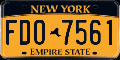 NY license plate FDO7561